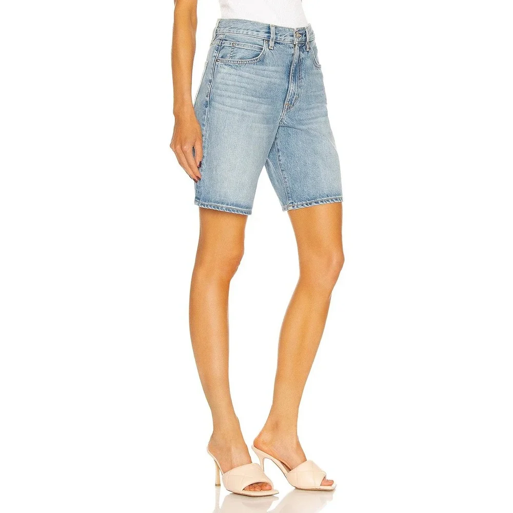 SLVRLAKE London Short Temecula Sunrise High Rise Denim Bermuda Shorts Size 27